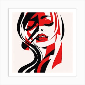 Woman'S Face 7 Art Print