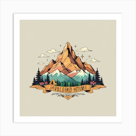 Mountaineering Logo Art Print