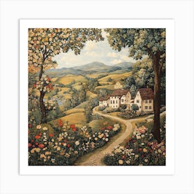 European Countryside Tapestry 15 Art Print