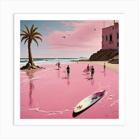 Pink Beach Art Print