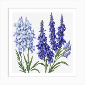 Wild Bluebells myluckycharm Art Print