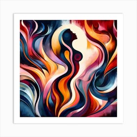 Abstract Of A Woman 2 Art Print