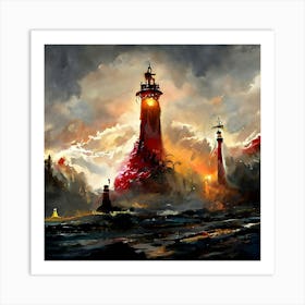 Lighthouses Art Print