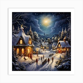 Christmas Village Art Print