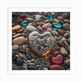 Heart Of Pebbles 2 Art Print