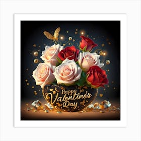 Happy Valentine's Day 4 1 Art Print