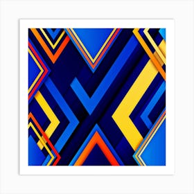 Abstract Geometric Pattern,modern gradient geometric shapes wallpaper Art Print