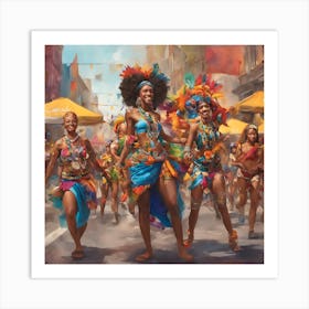 Carnival Dancers Art Print