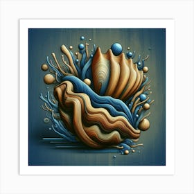 Elegant Shells and Coral Art Print