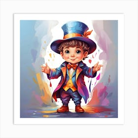 Little Boy In A Hat Art Print