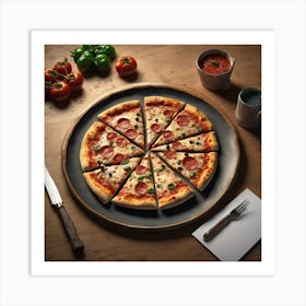 Pizza On A Plate 8 Art Print