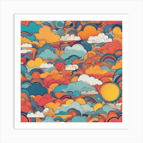 Abstract Clouds Art Print