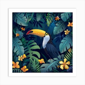 Toucan In The Jungle 1 Art Print