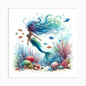 Illustration Mermaid 2 Art Print