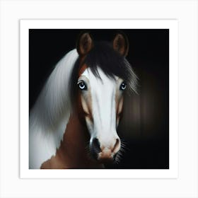 Horse With Blue Eyes 2 Art Print