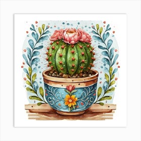 Cactus In A Pot 10 Art Print