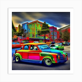 Colorful Car Art Print