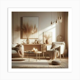 Neutral Living Room Art Print