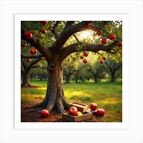 Apple Tree In The Orchard Art Print