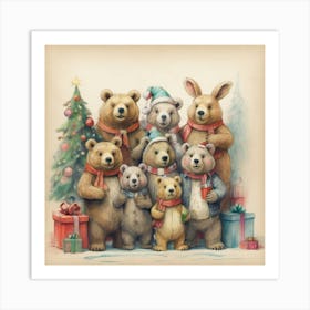 Christmas Bears 6 Art Print