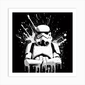 Stormtrooper Paint Splatter Art Print Art Print