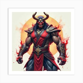 Mortal Kombat Ninja Fighter Concept Art (3) Art Print