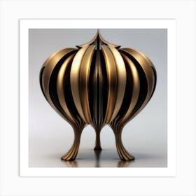 Golden Vase 1 Art Print