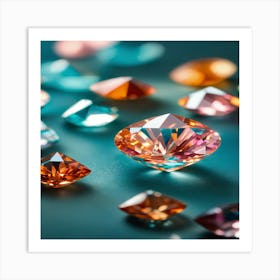 Colorful Diamonds Art Print