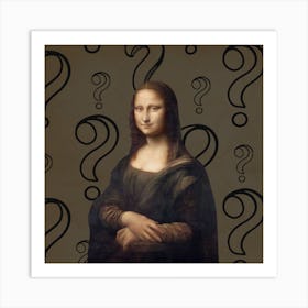 Mona Lisa Confused Art Print