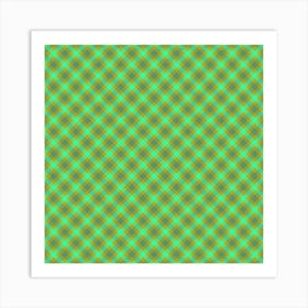 Green Squares Art Print