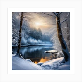 Winter Scene 10 Art Print