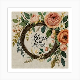 Bless The Home Art Print