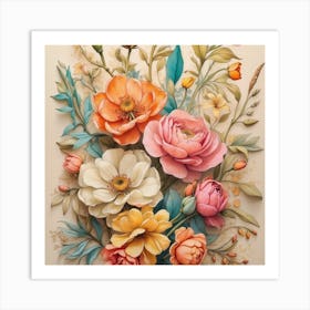 Flowers Painting Art Print