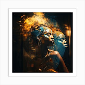 Portrait Of A Black Woman Art Print