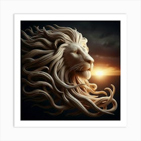 Lion Head 2 Art Print