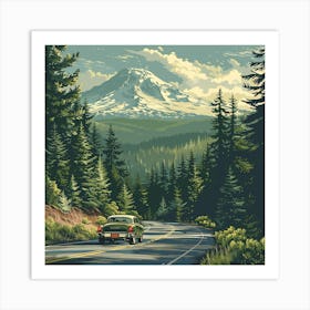 Car On The Road Art Print