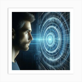 Futuristic Man 3 Art Print