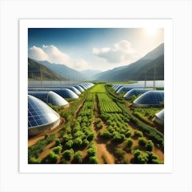 Solar Farm In The Mountains Art Print