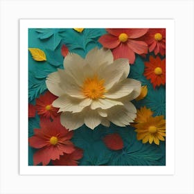 Paper Flower Art 2 Art Print