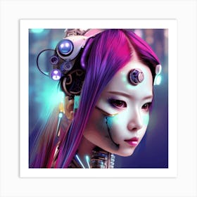 Robot Girl 5 Art Print