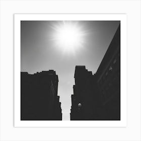 Black And White Street Scene Art Print