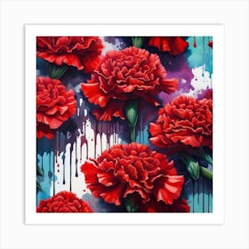 Carnations flowers Art Print