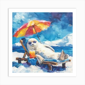 Hot Weddell Seals Art Print