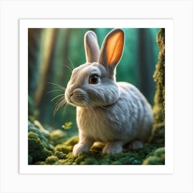 Rabbit In The Forest 64 Art Print