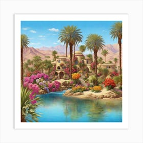 Palm Trees By The Water Art Print