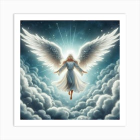 Angel In The Clouds Art Print