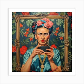 Frida Takes a Selfie Series 3 Art Print