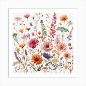 Boho Flowers 12 Art Print