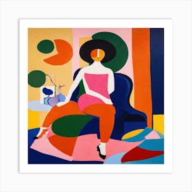 Woman In A Chair Art Print