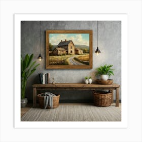 Farmhouse In The Country Art Print